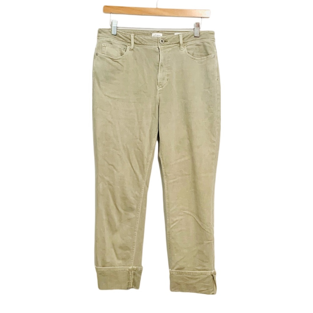 J. Jill High Rise Cropped Jeans Taupe Size 8